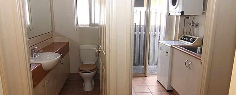 powder room and laundry