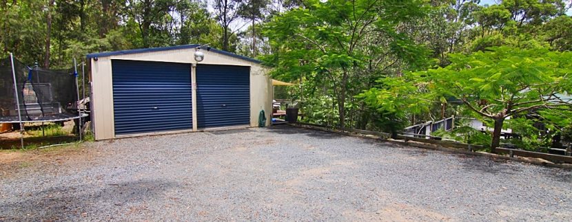 drive way and shed