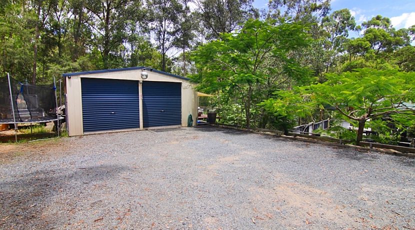 drive way and shed