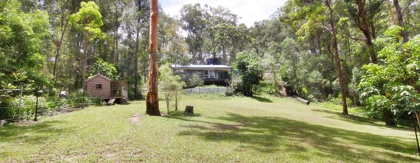 land towards house