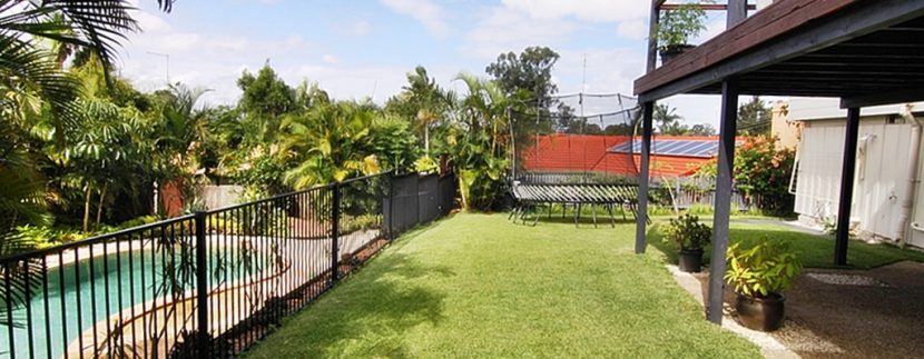 yard pool and deck